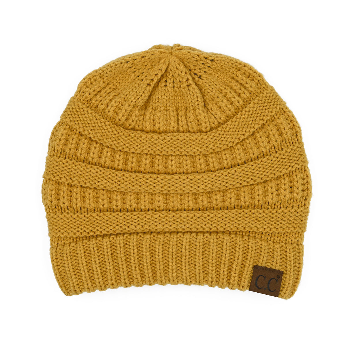 C.C Cable Knit Ribbed Beanie