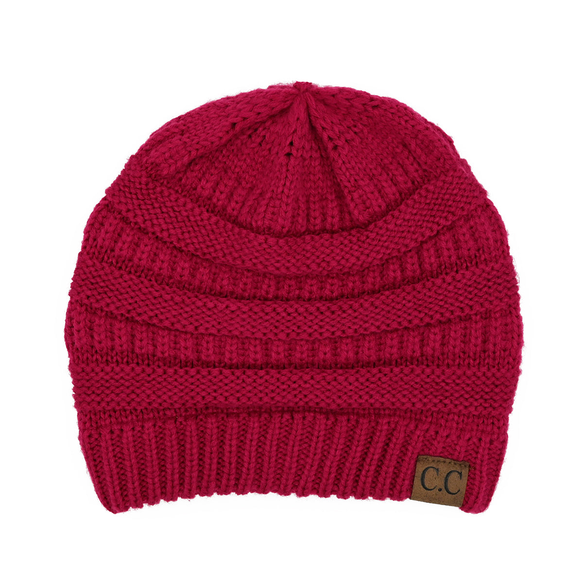 C.C Cable Knit Ribbed Beanie