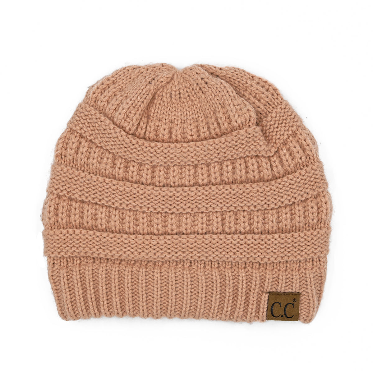 C.C Cable Knit Ribbed Beanie