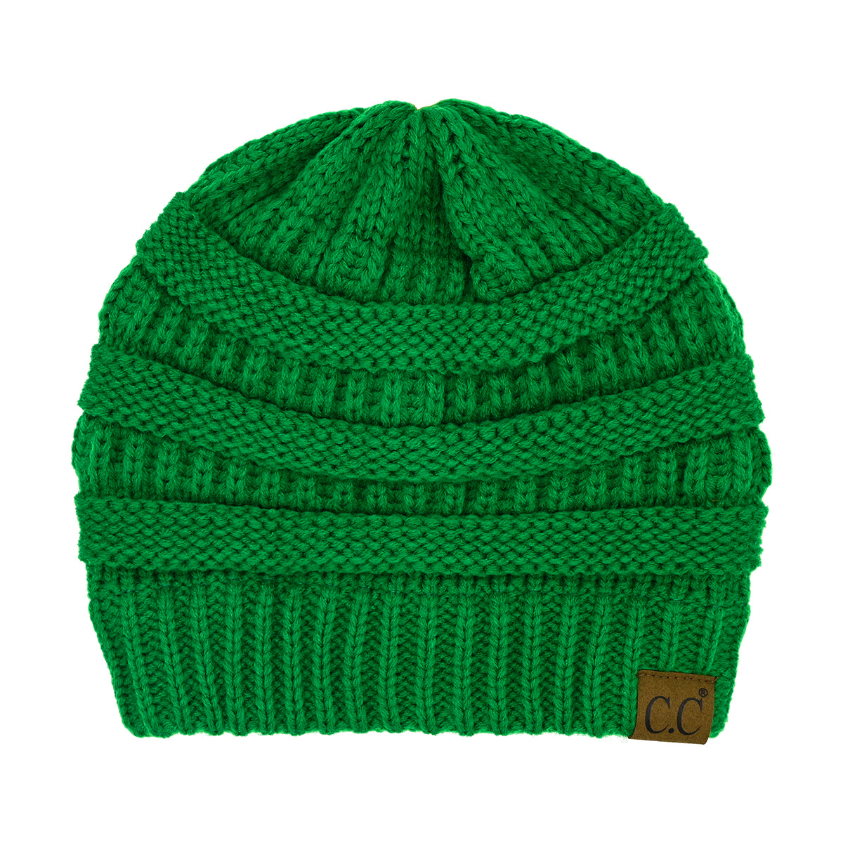 C.C Cable Knit Ribbed Beanie