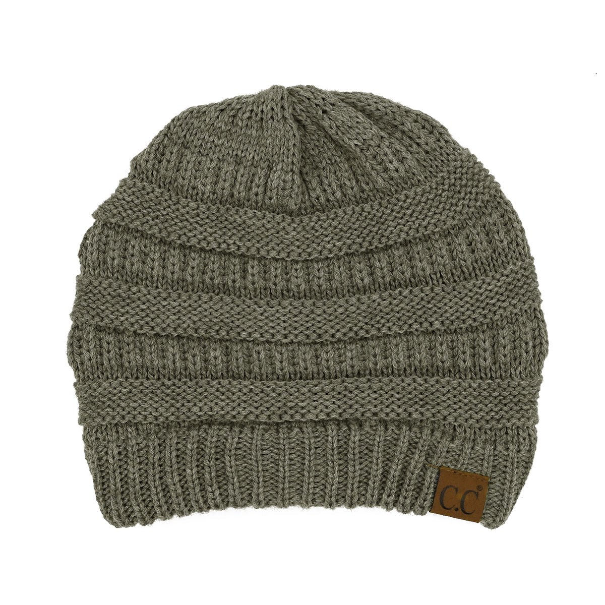 C.C Cable Knit Ribbed Beanie