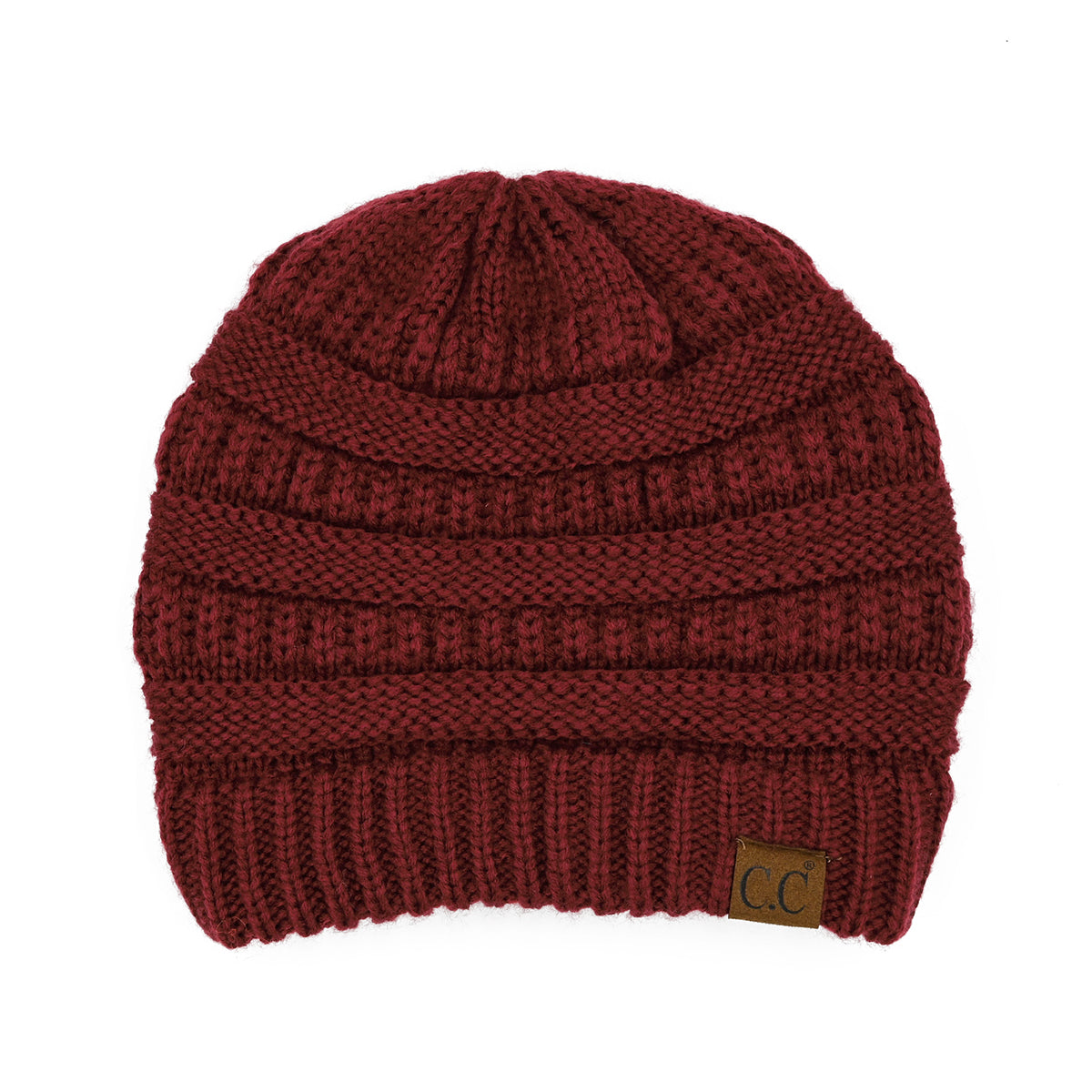 C.C Cable Knit Ribbed Beanie