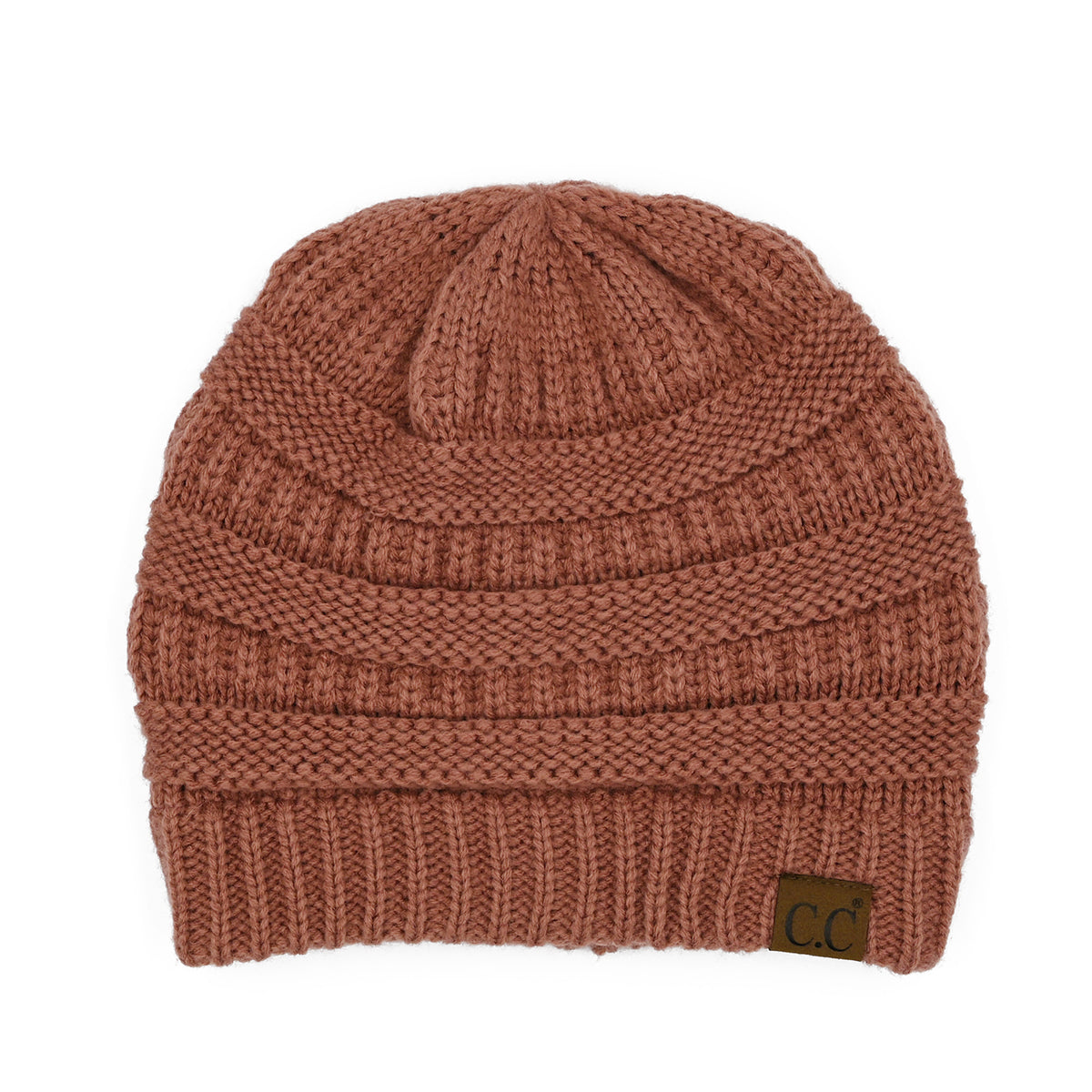 C.C Cable Knit Ribbed Beanie