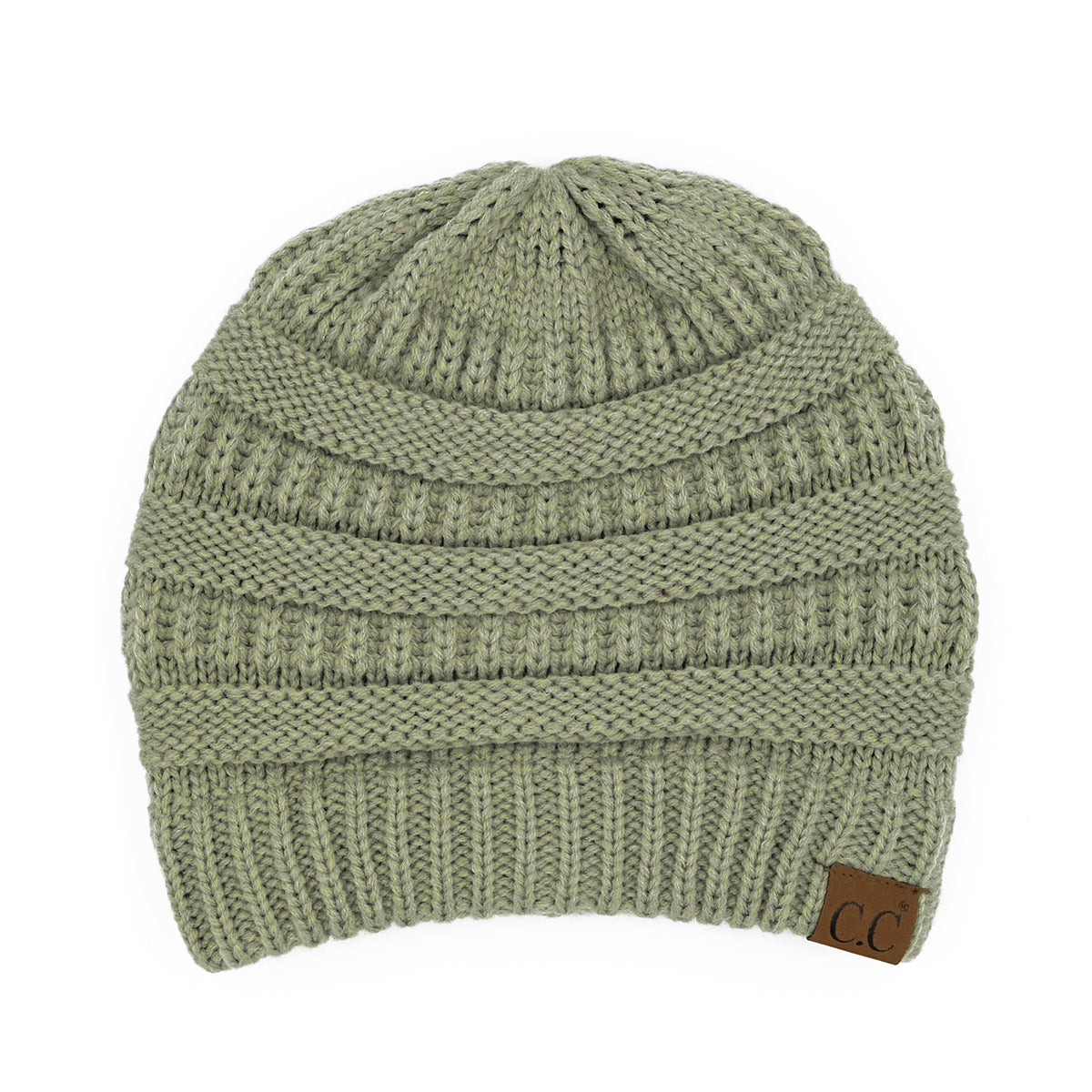 C.C Cable Knit Ribbed Beanie