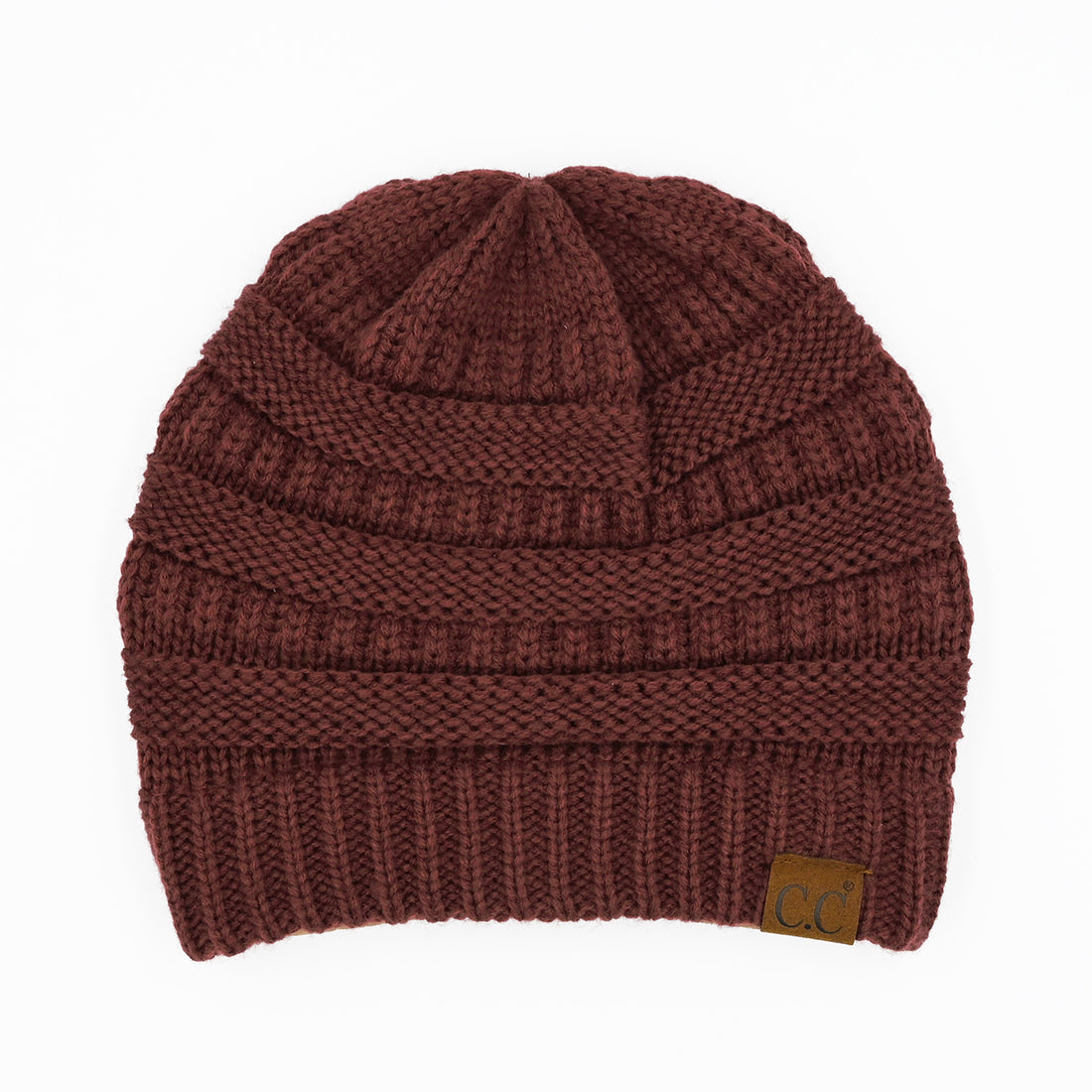 C.C Cable Knit Ribbed Beanie