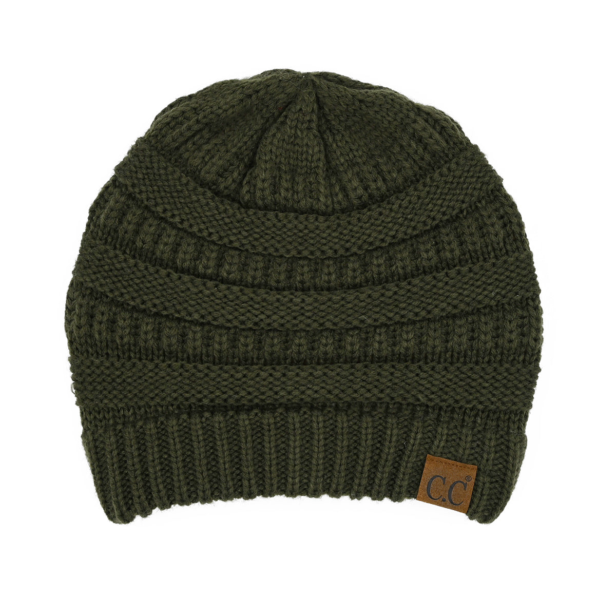 C.C Cable Knit Ribbed Beanie