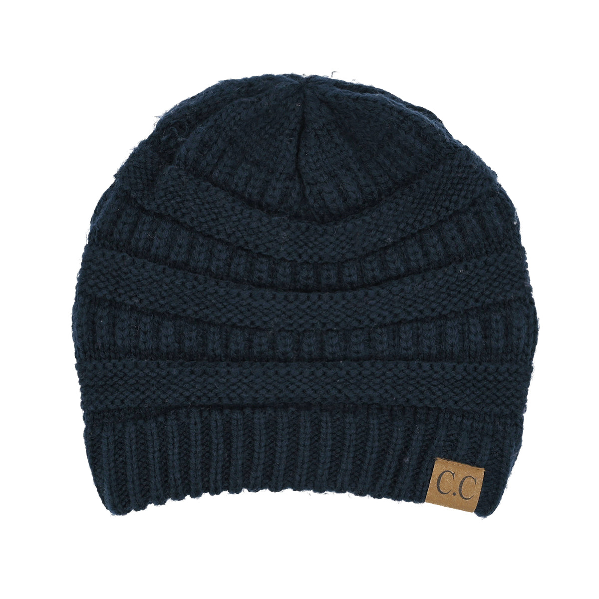 C.C Cable Knit Ribbed Beanie