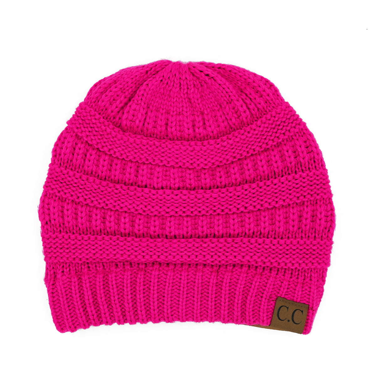 C.C Cable Knit Ribbed Beanie