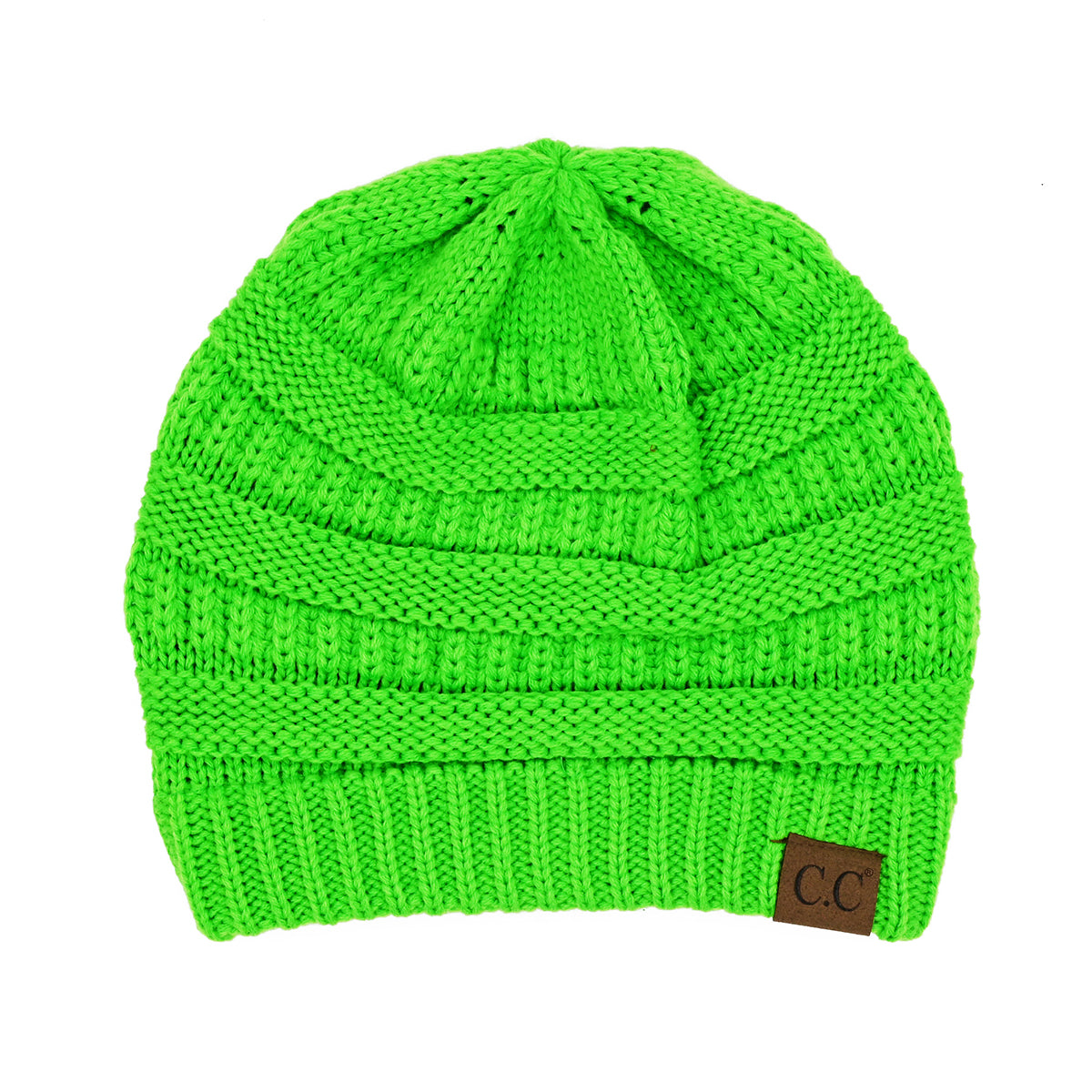 C.C Cable Knit Ribbed Beanie