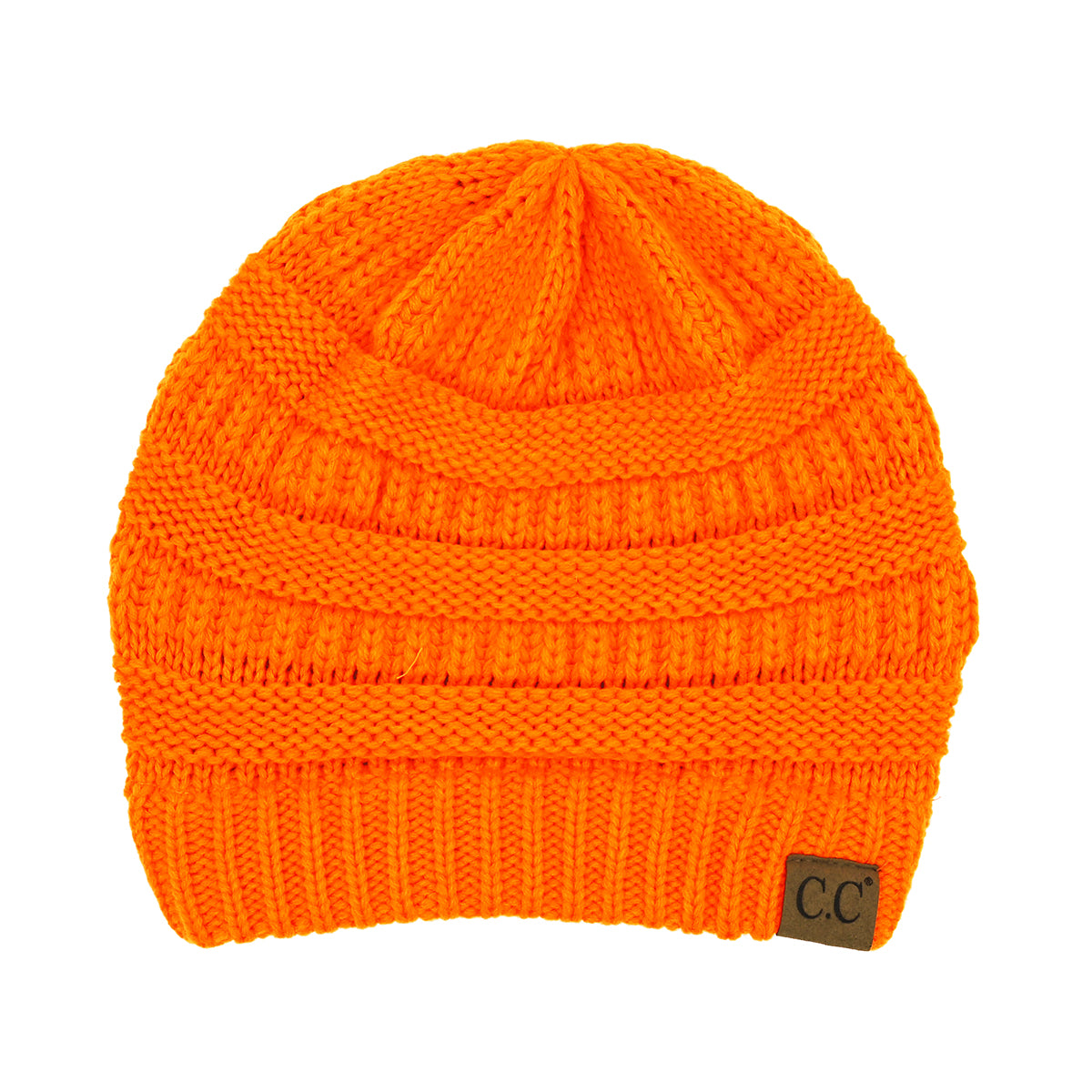 C.C Cable Knit Ribbed Beanie