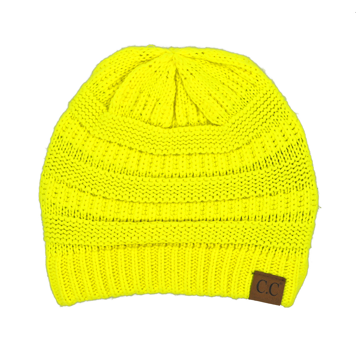C.C Cable Knit Ribbed Beanie