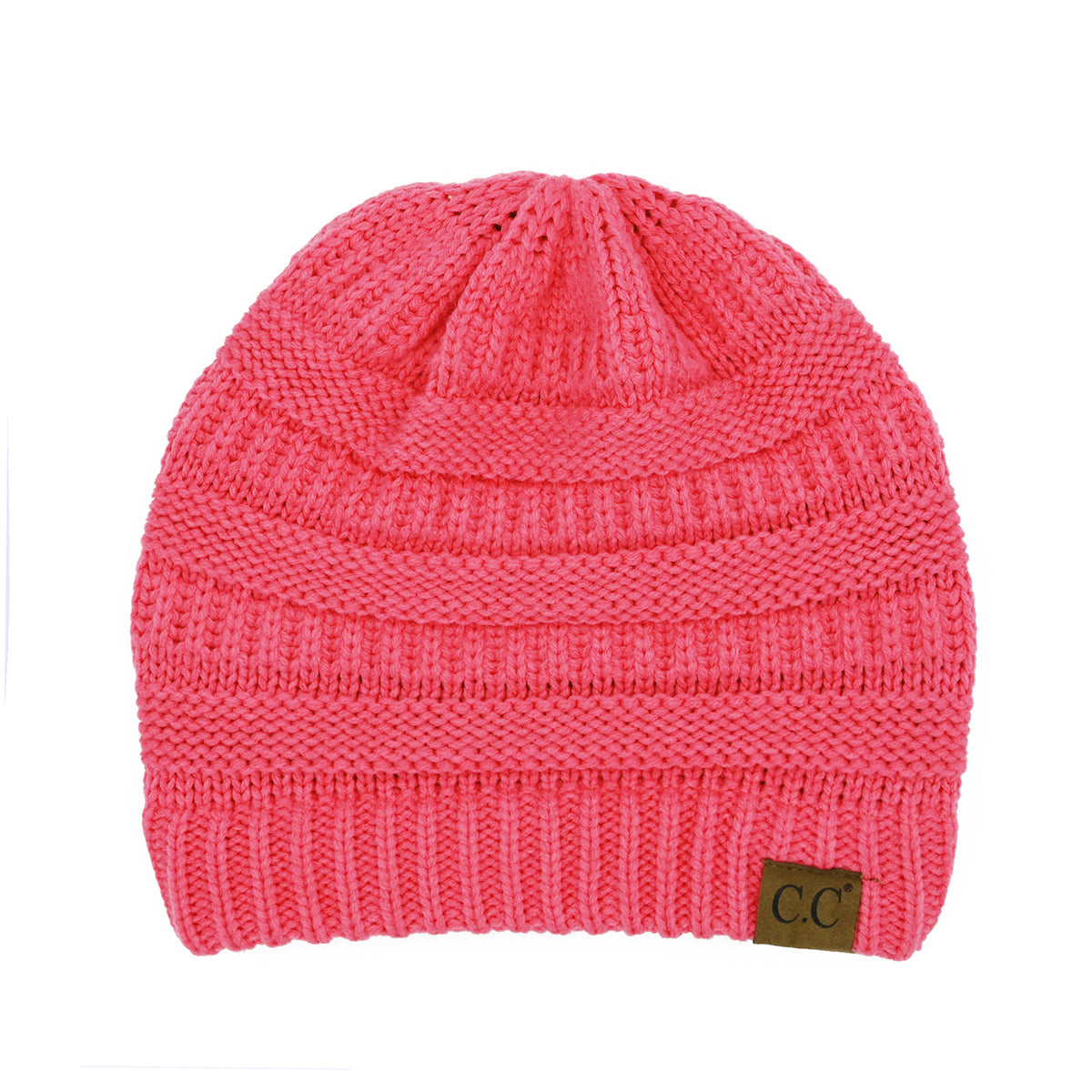 C.C Cable Knit Ribbed Beanie