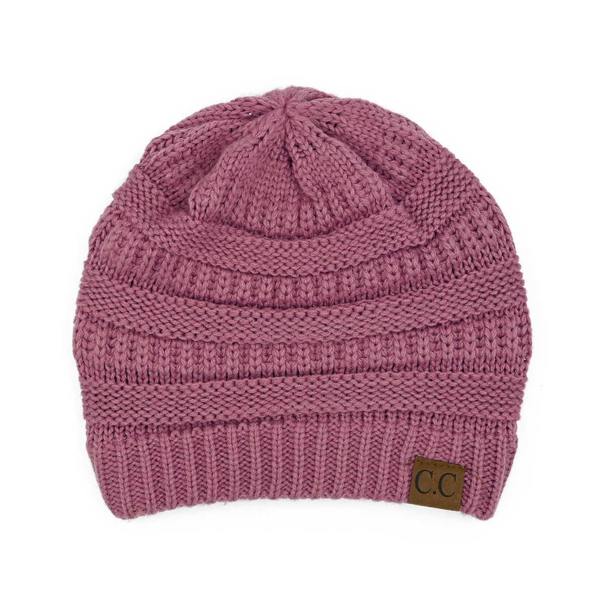 C.C Cable Knit Ribbed Beanie