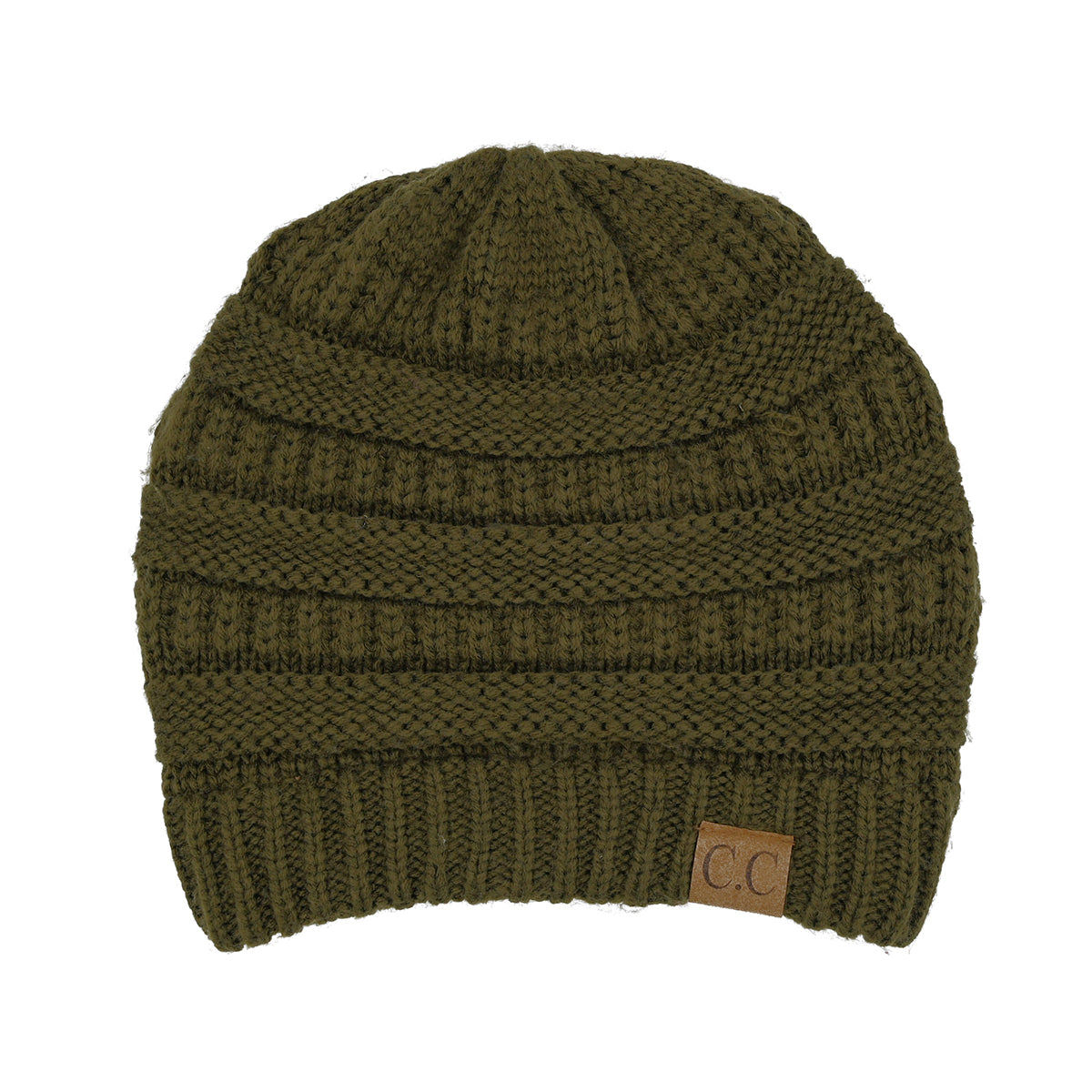 C.C Cable Knit Ribbed Beanie