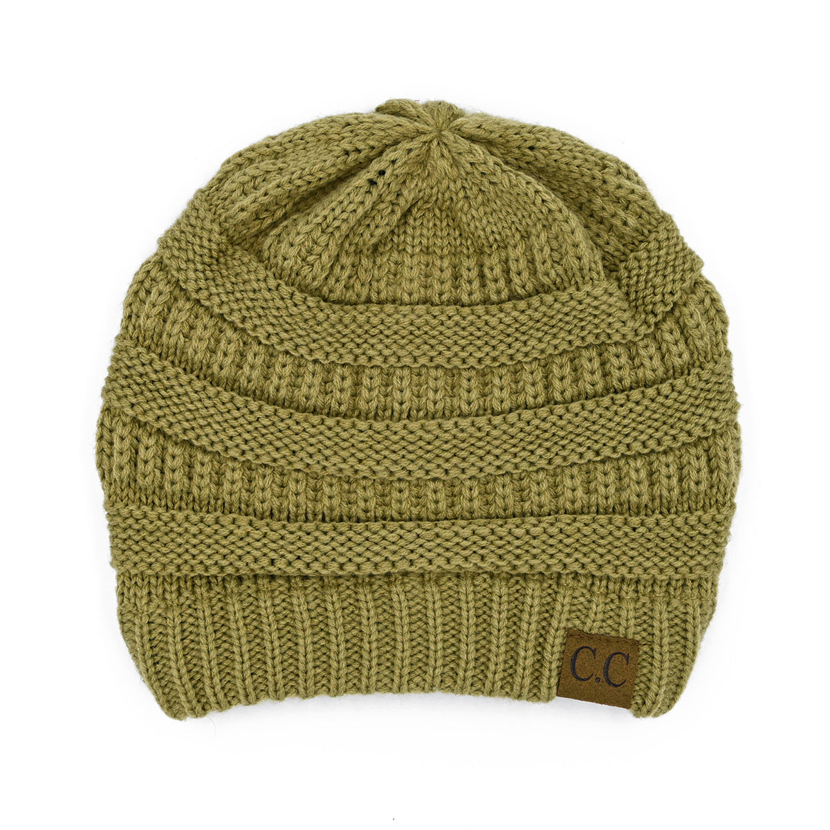 C.C Cable Knit Ribbed Beanie
