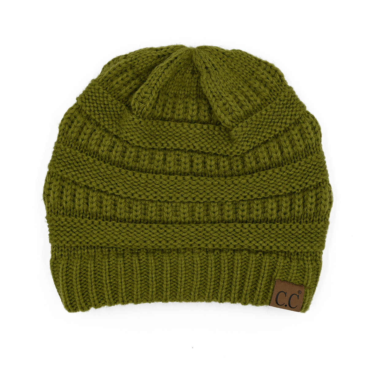C.C Cable Knit Ribbed Beanie
