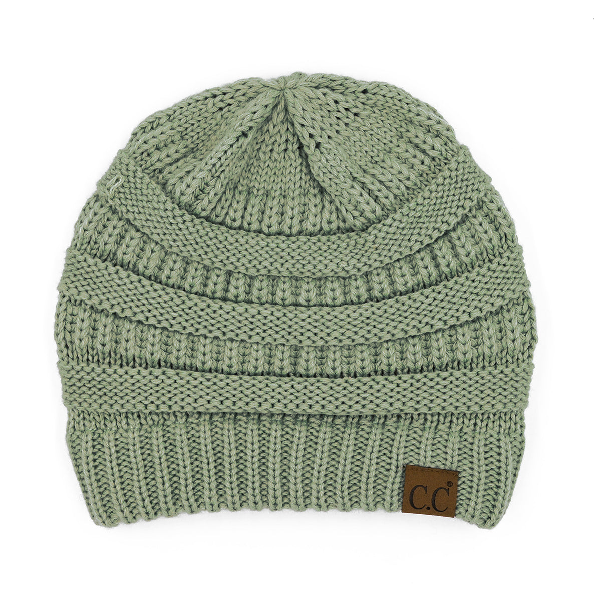 C.C Cable Knit Ribbed Beanie