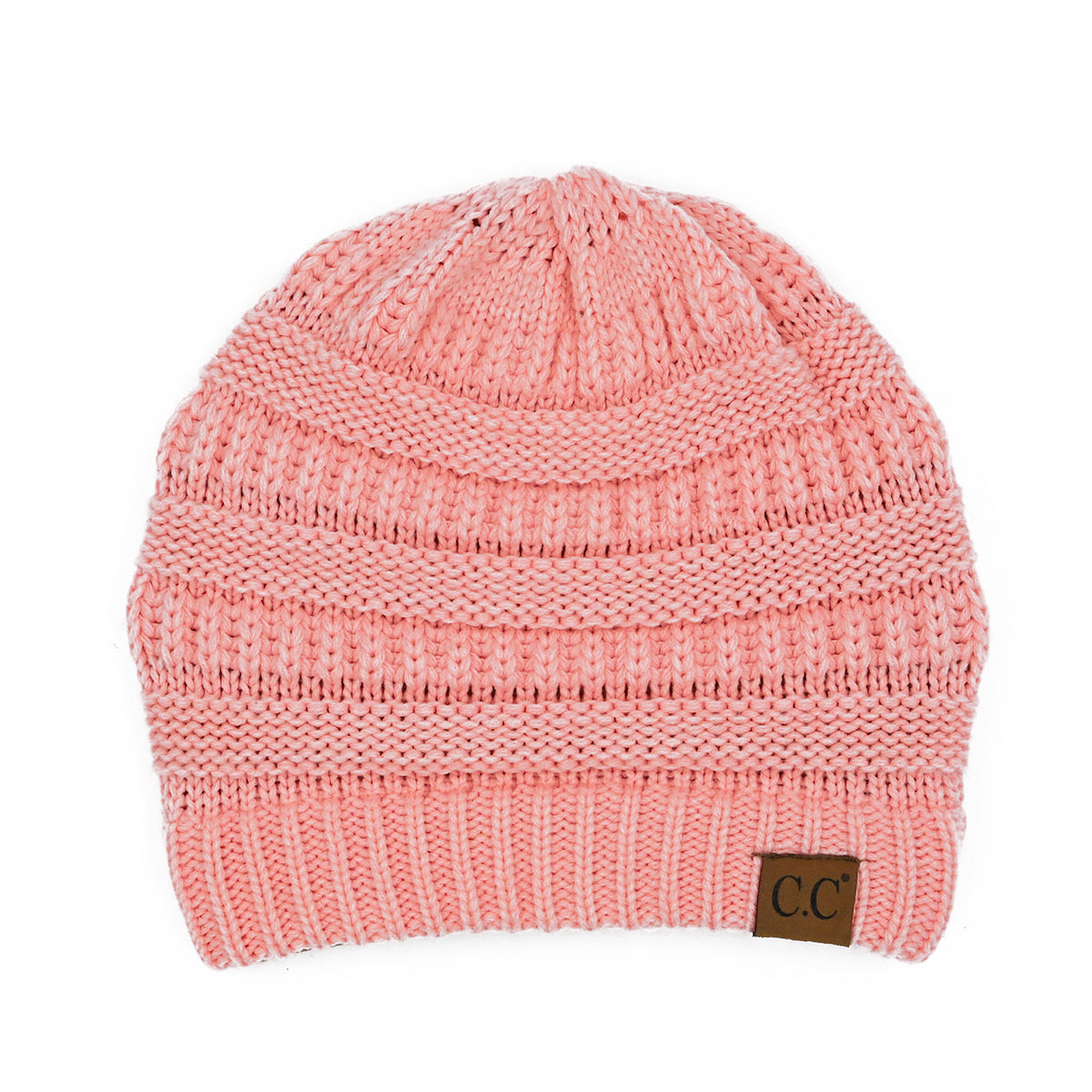 C.C Cable Knit Ribbed Beanie