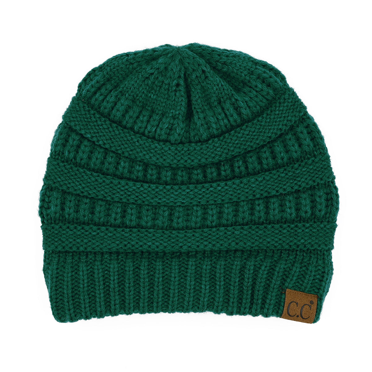 C.C Cable Knit Ribbed Beanie