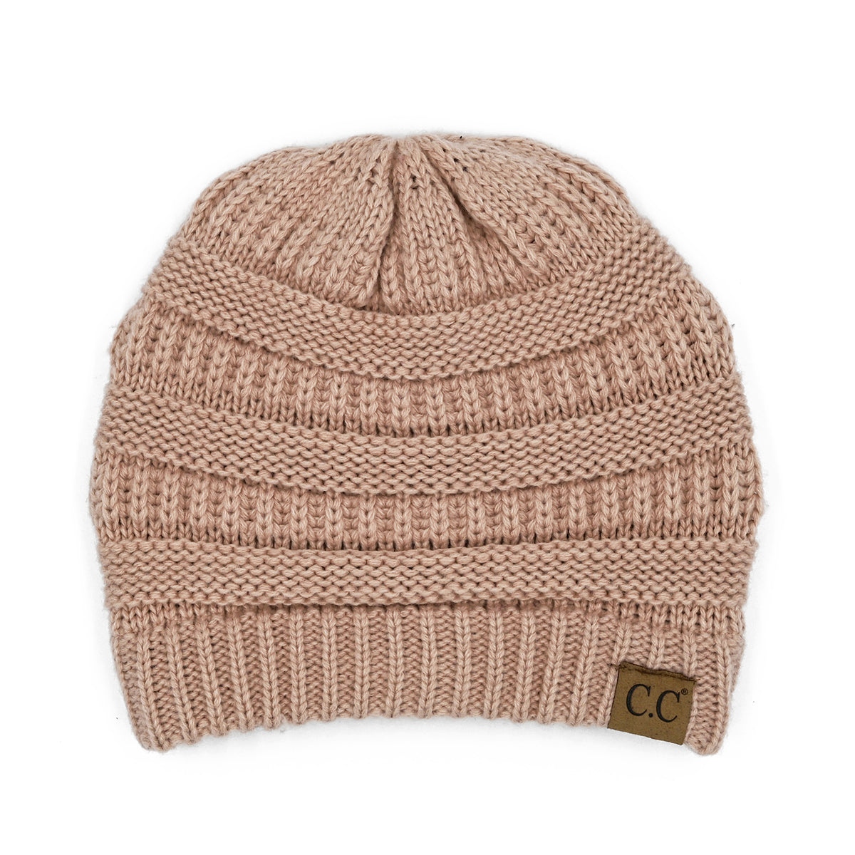C.C Cable Knit Ribbed Beanie