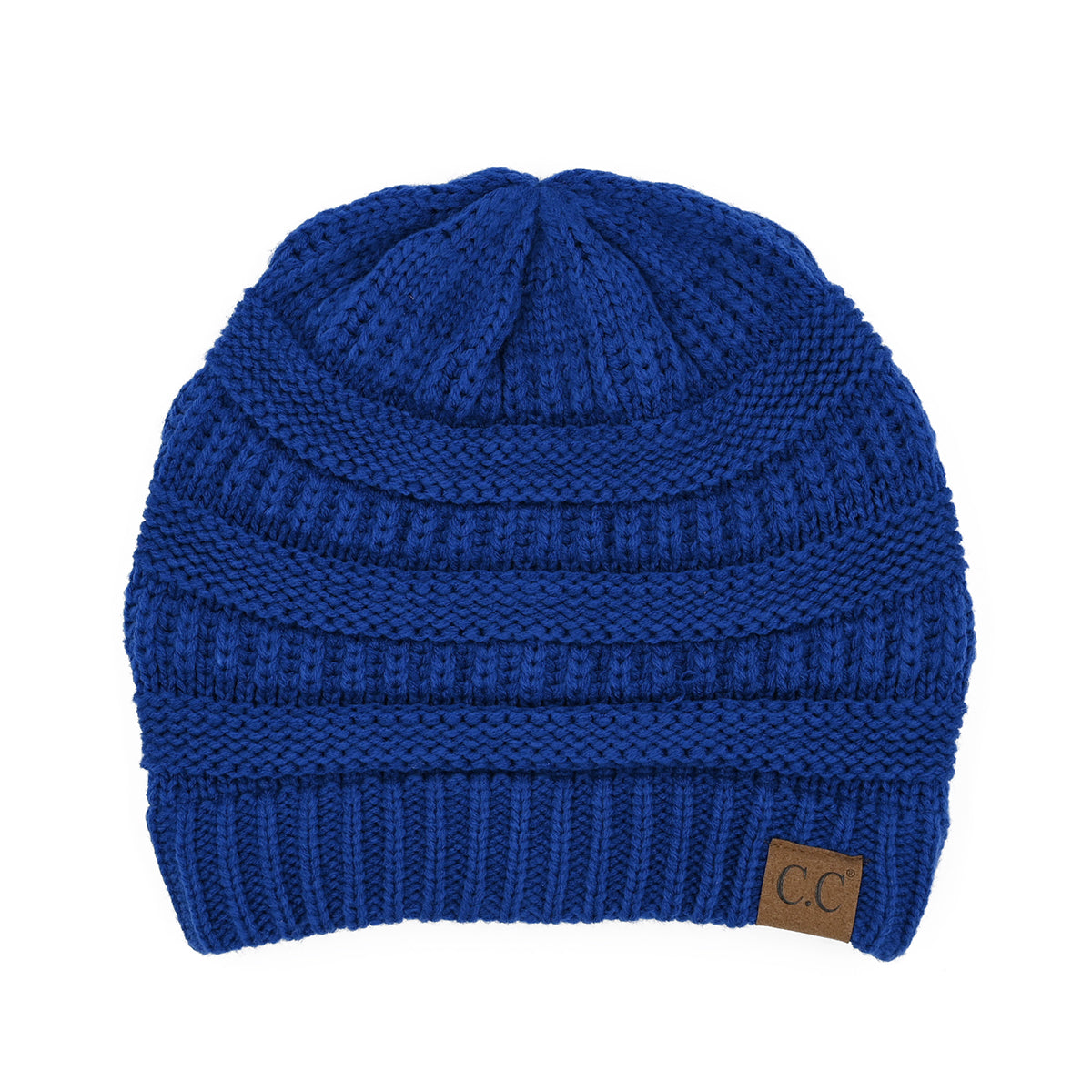 C.C Cable Knit Ribbed Beanie