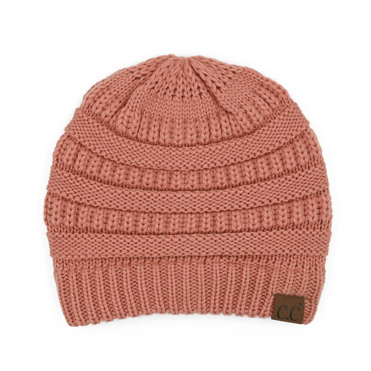C.C Cable Knit Ribbed Beanie