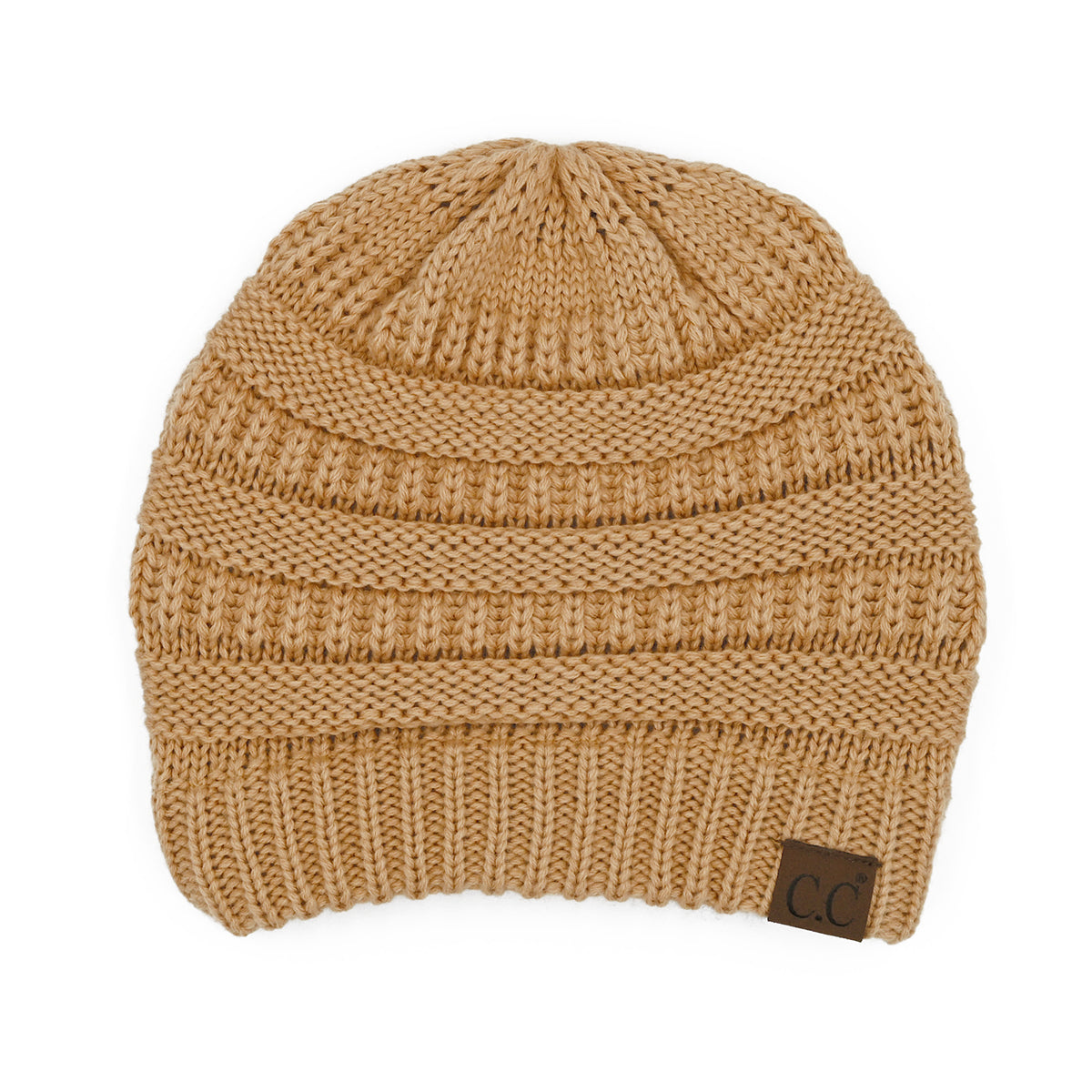 C.C Cable Knit Ribbed Beanie