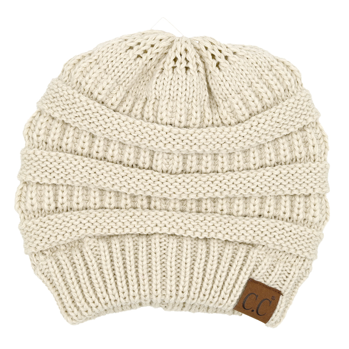 C.C Cable Knit Ribbed Beanie