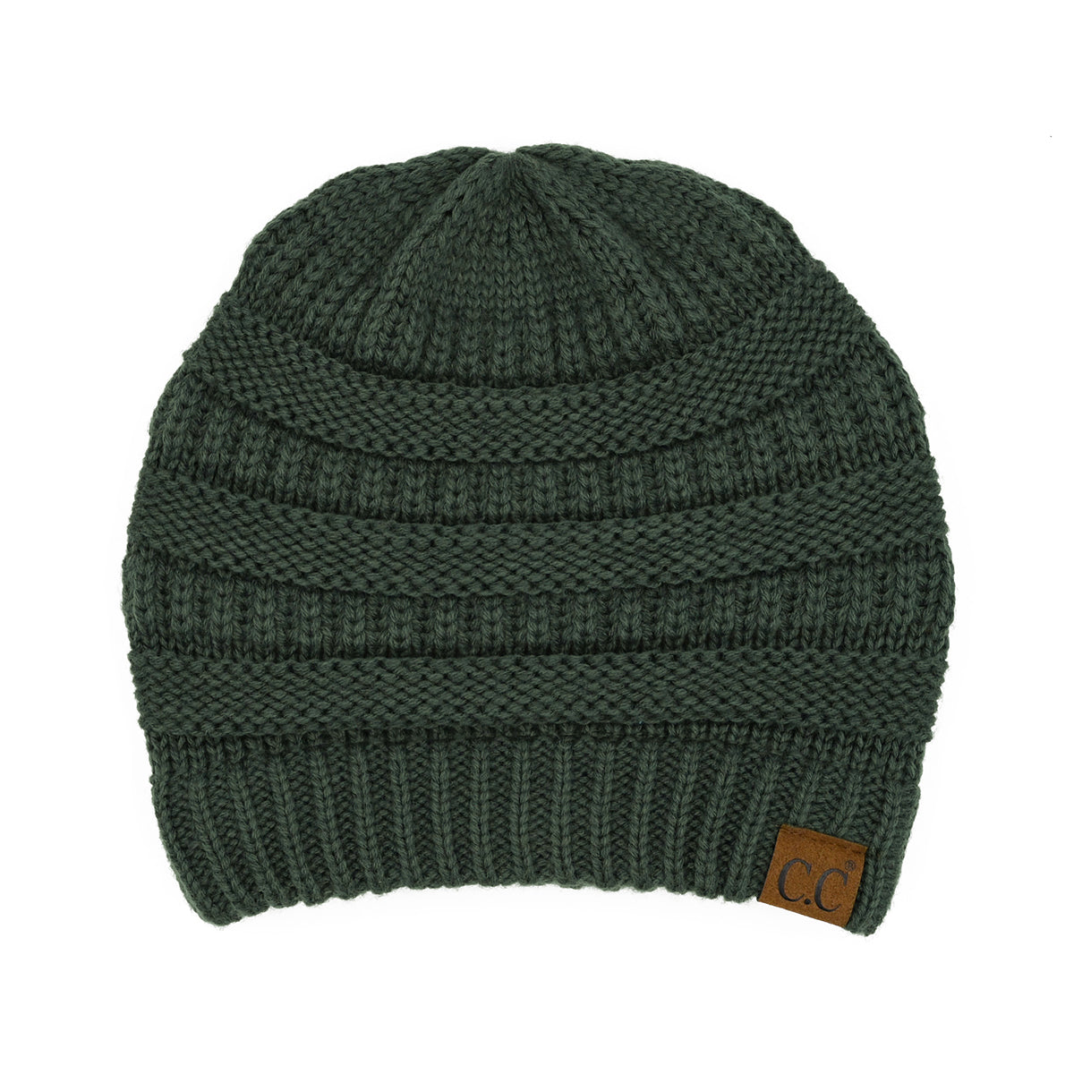 C.C Cable Knit Ribbed Beanie