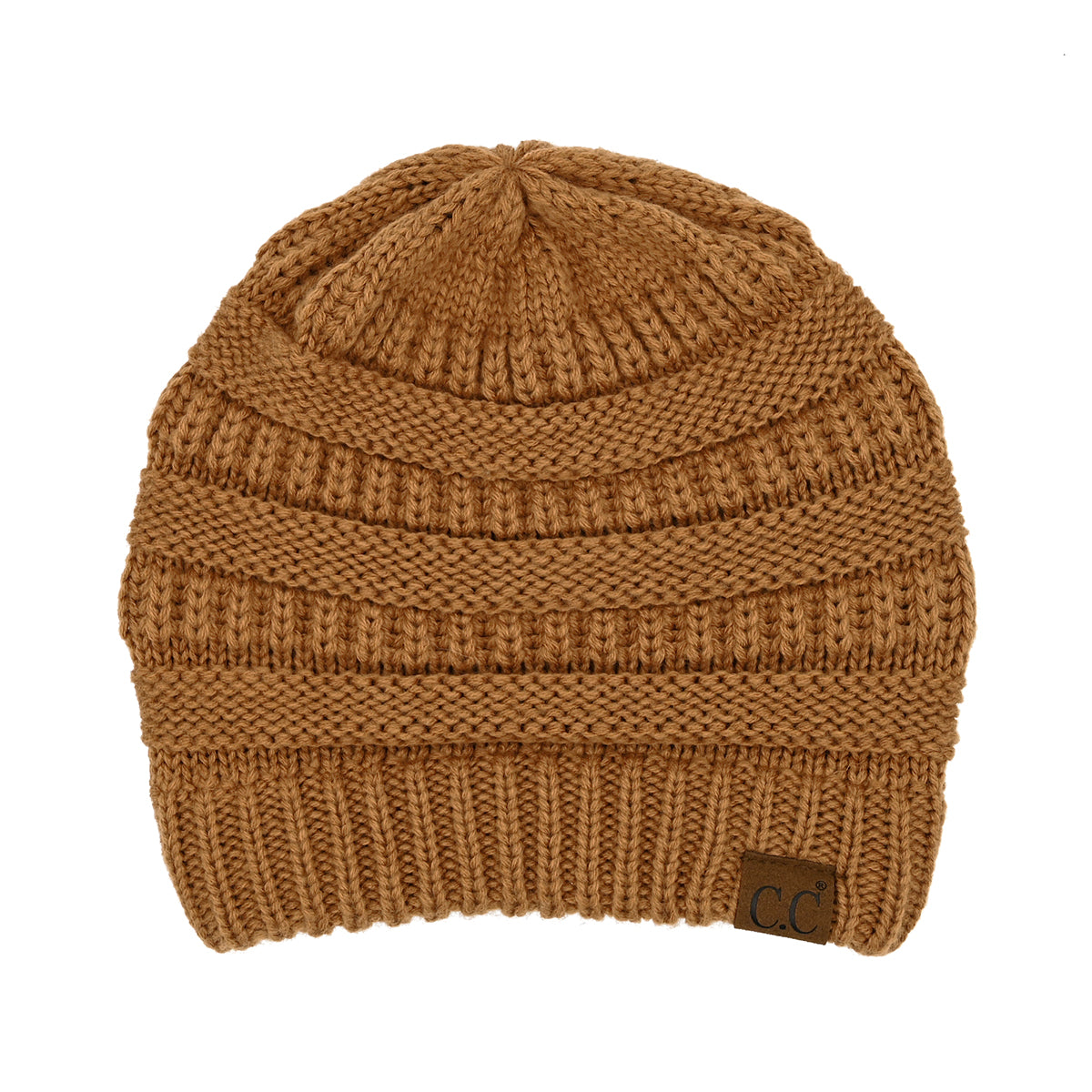 C.C Cable Knit Ribbed Beanie
