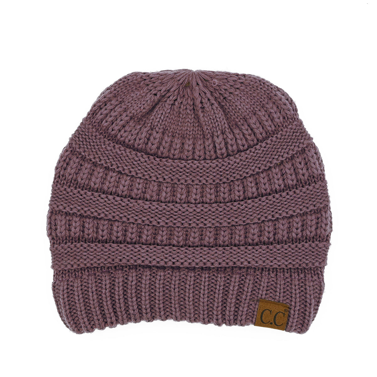 C.C Cable Knit Ribbed Beanie