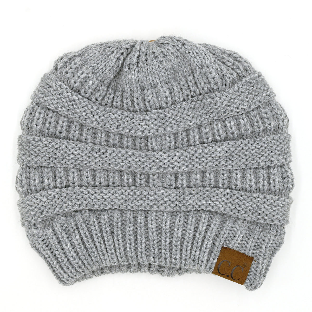 C.C Cable Knit Ribbed Beanie