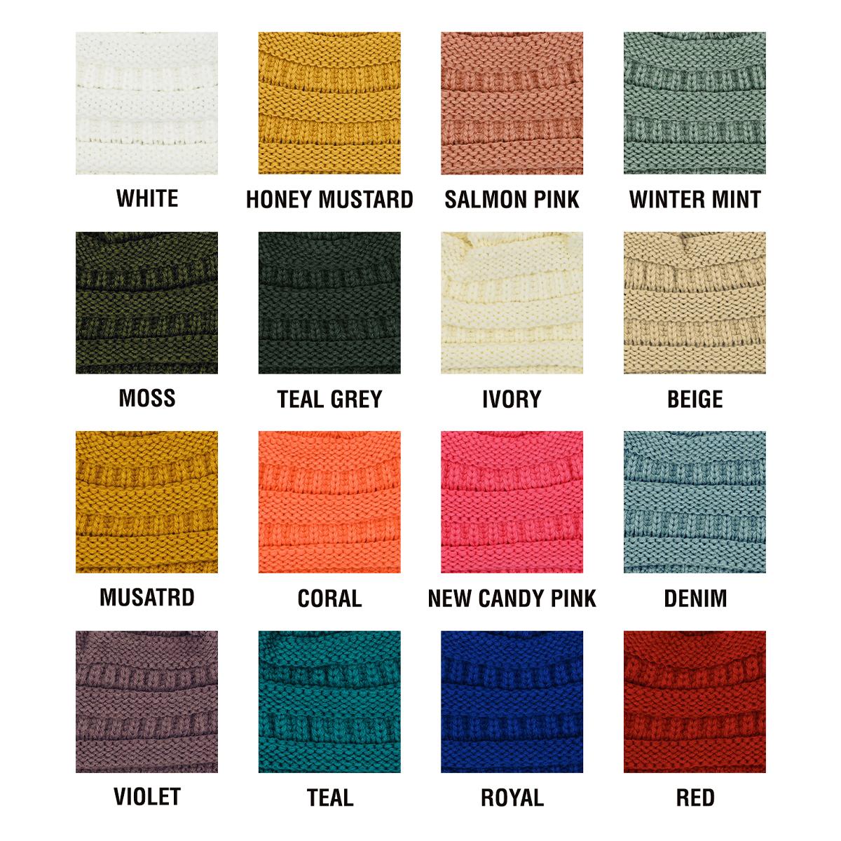 C.C Ribbed Knit Beanie with Ultra-Soft Fuzzy Lining