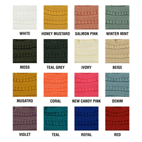 C.C Ribbed Knit Beanie with Ultra-Soft Fuzzy Lining