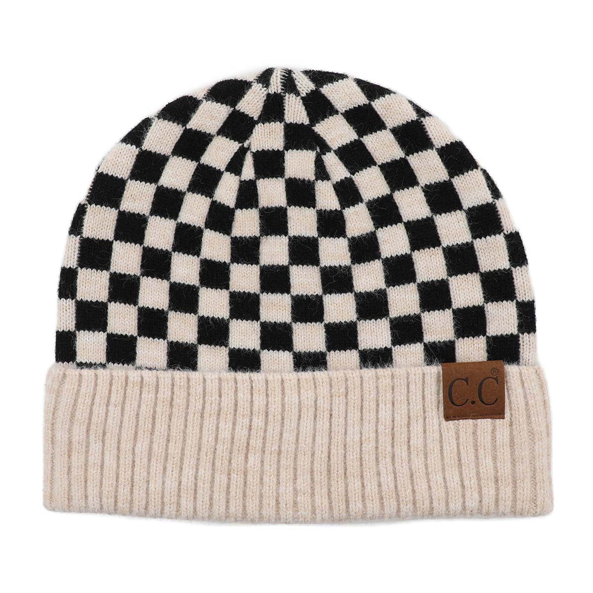 C.C Checkered Cuff Beanie