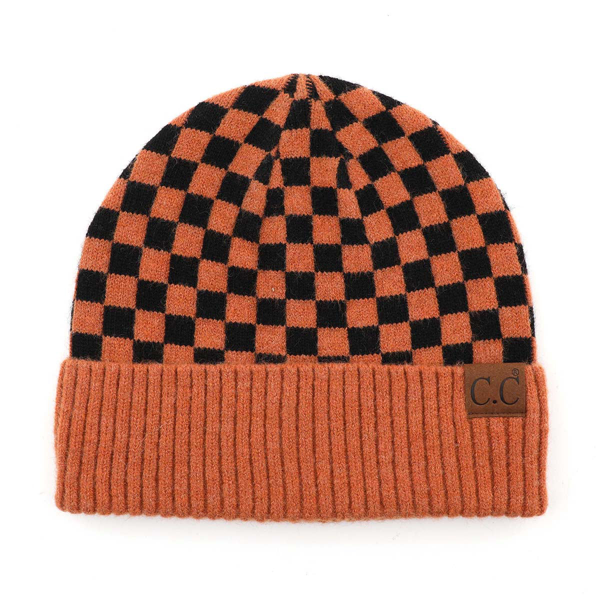 C.C Checkered Cuff Beanie