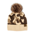 C.C Abstract Camo Pom Cuff Beanie