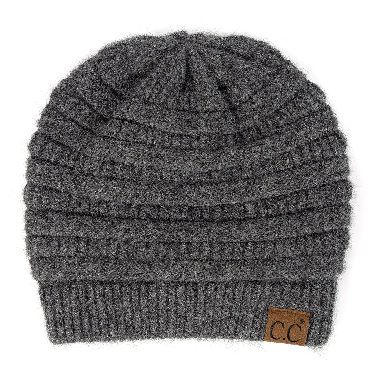 C.C Soft Yarn Ribbed Beanie