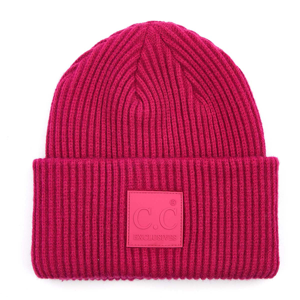 C.C Solid Ribbed Knit Cuff Beanie