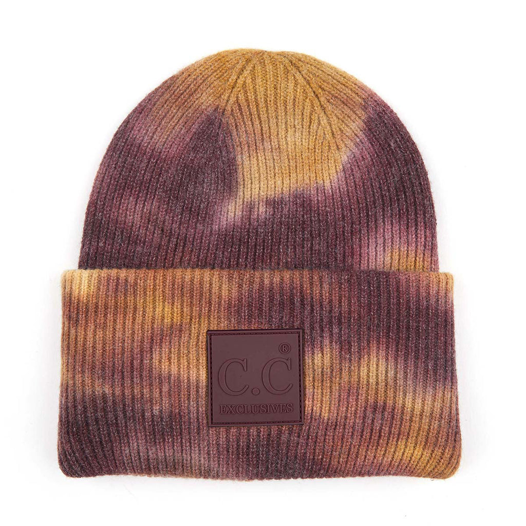 C.C Tie Dye Rubber Patch Beanie