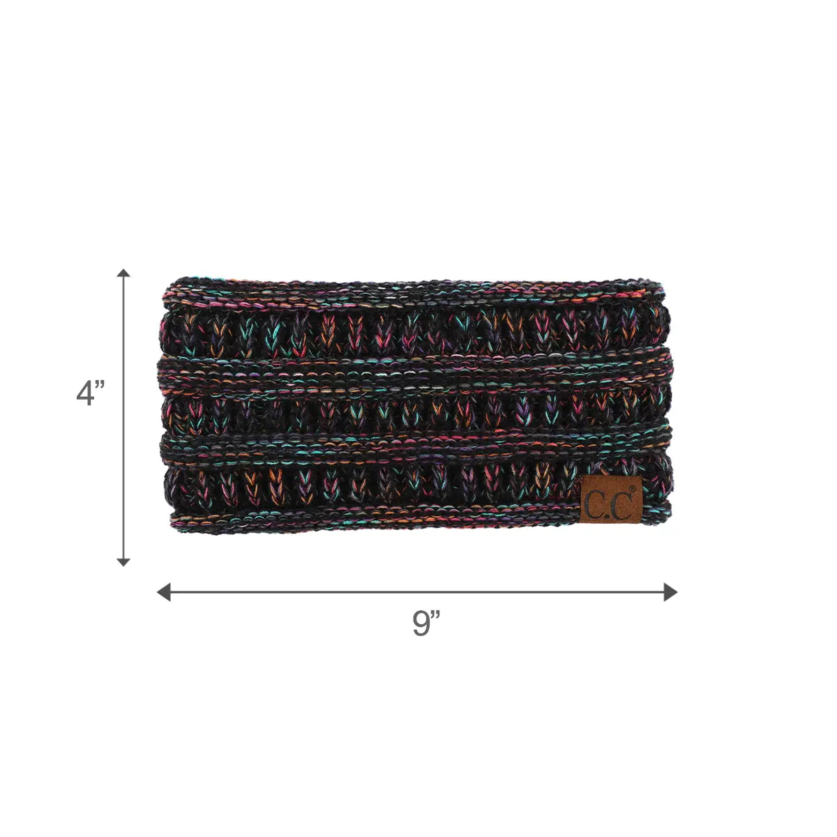 C.C 4-Tone Ribbed Knit Ponytail Headband