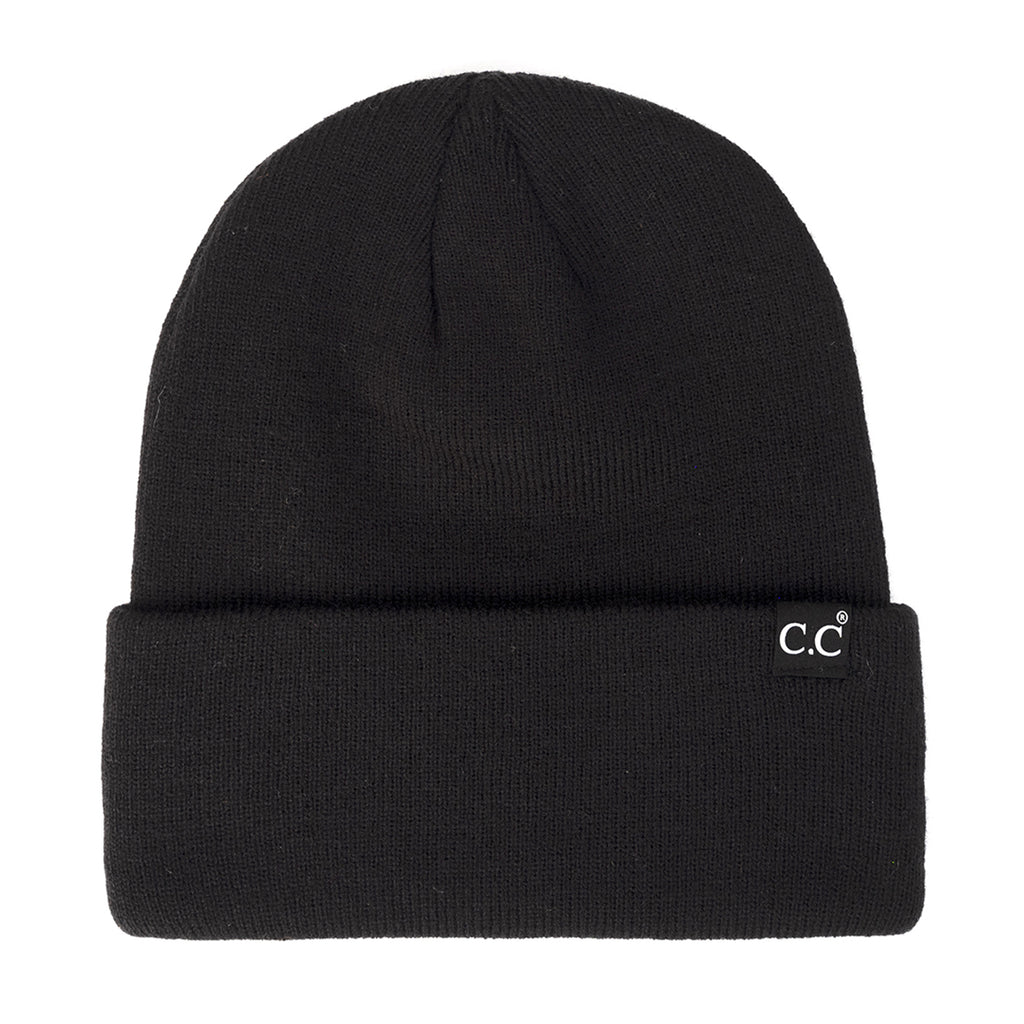 C.C Solid Wide Cuff Beanie
