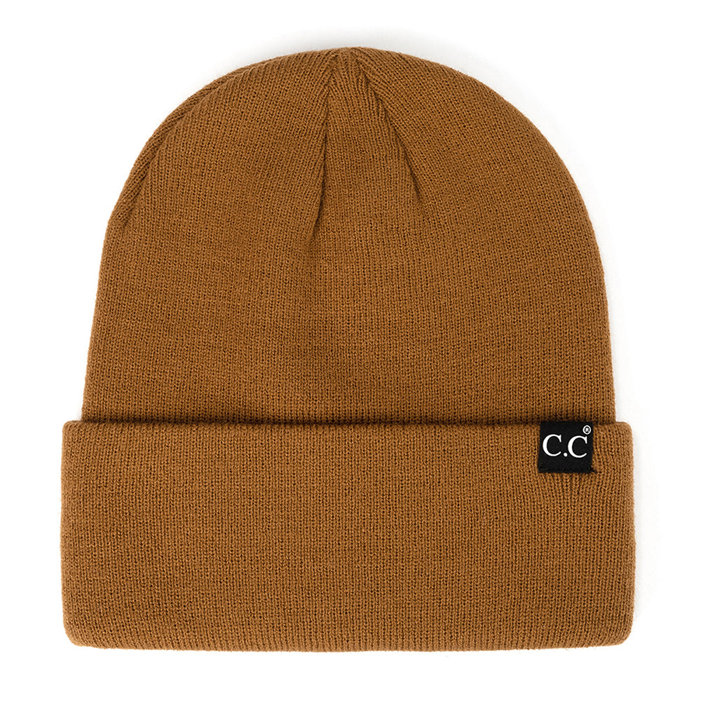 C.C Solid Wide Cuff Beanie