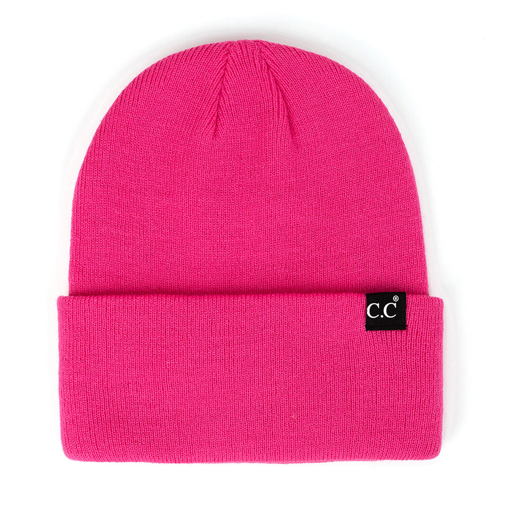 C.C Solid Wide Cuff Beanie