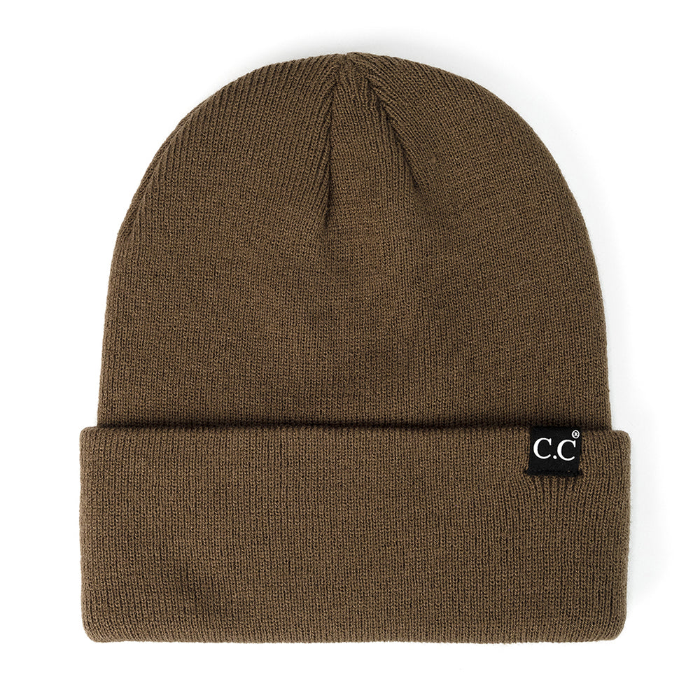 C.C Solid Wide Cuff Beanie