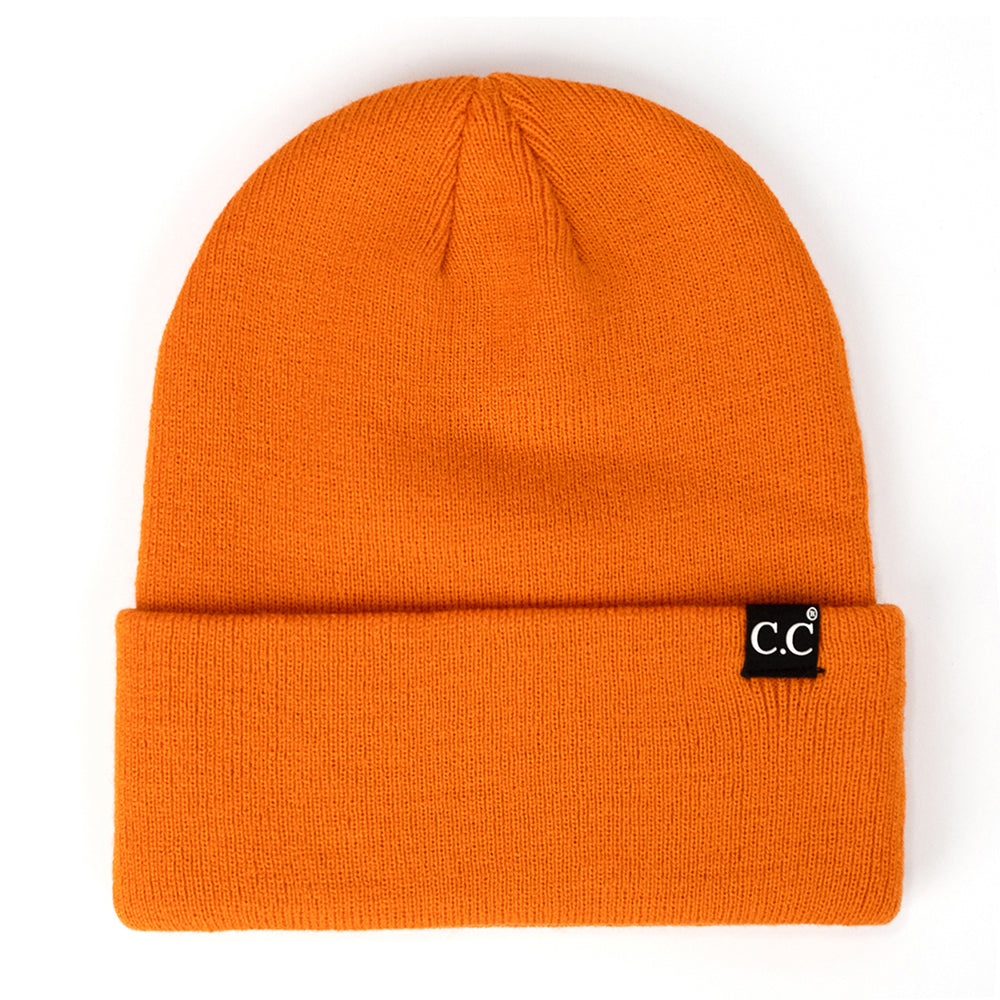 C.C Solid Wide Cuff Beanie