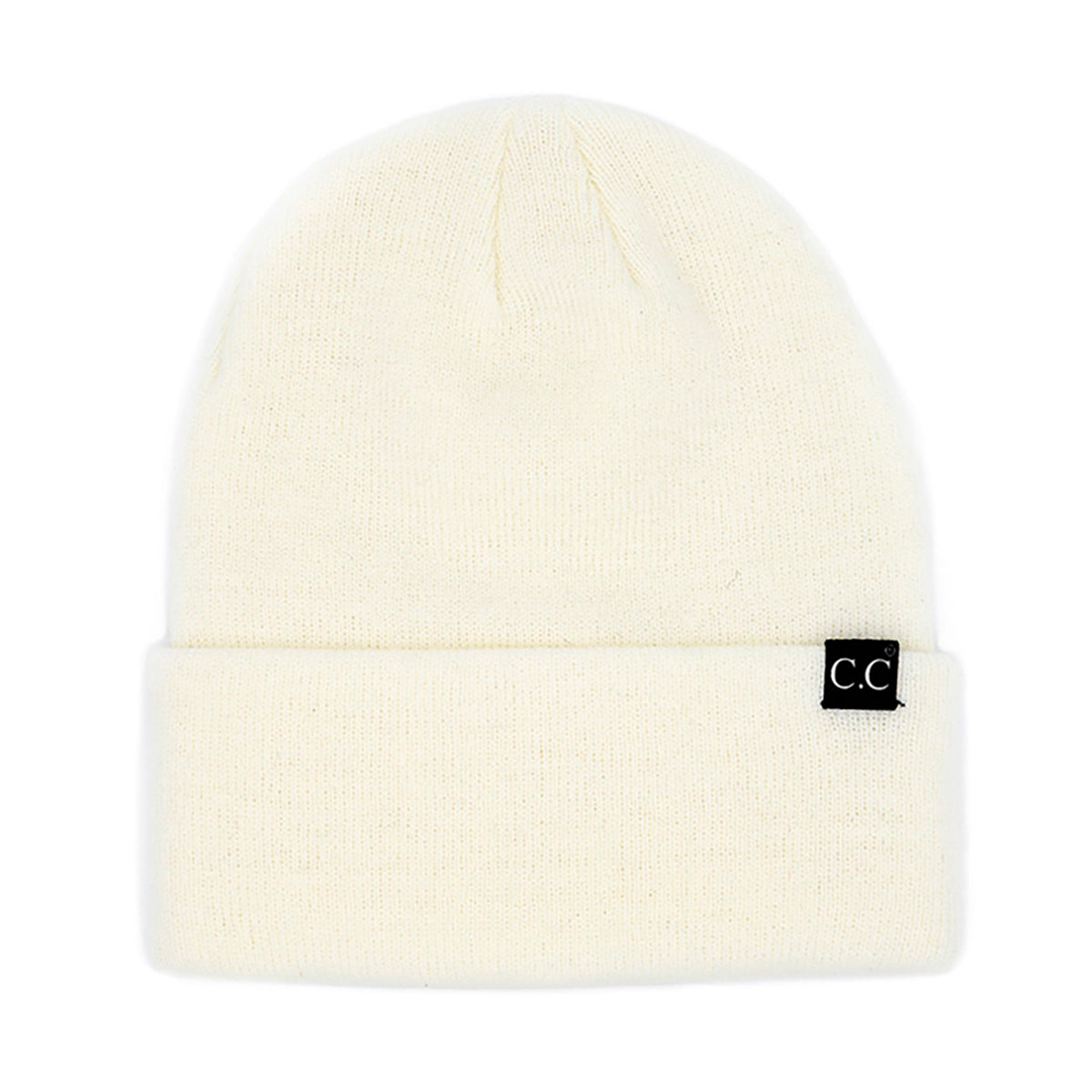 C.C Solid Wide Cuff Beanie