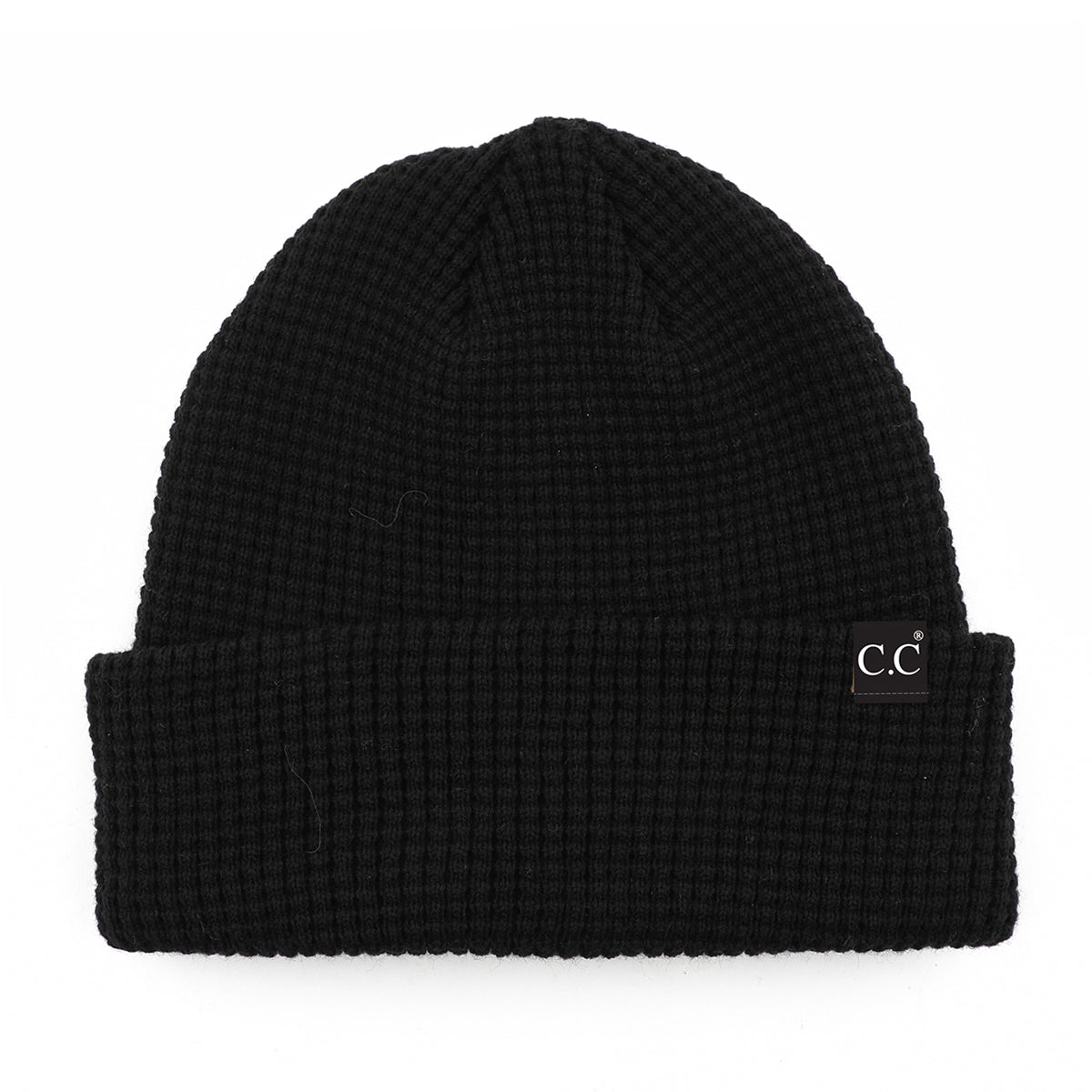 C.C Waffle Knit Slouchy Cuff Beanie