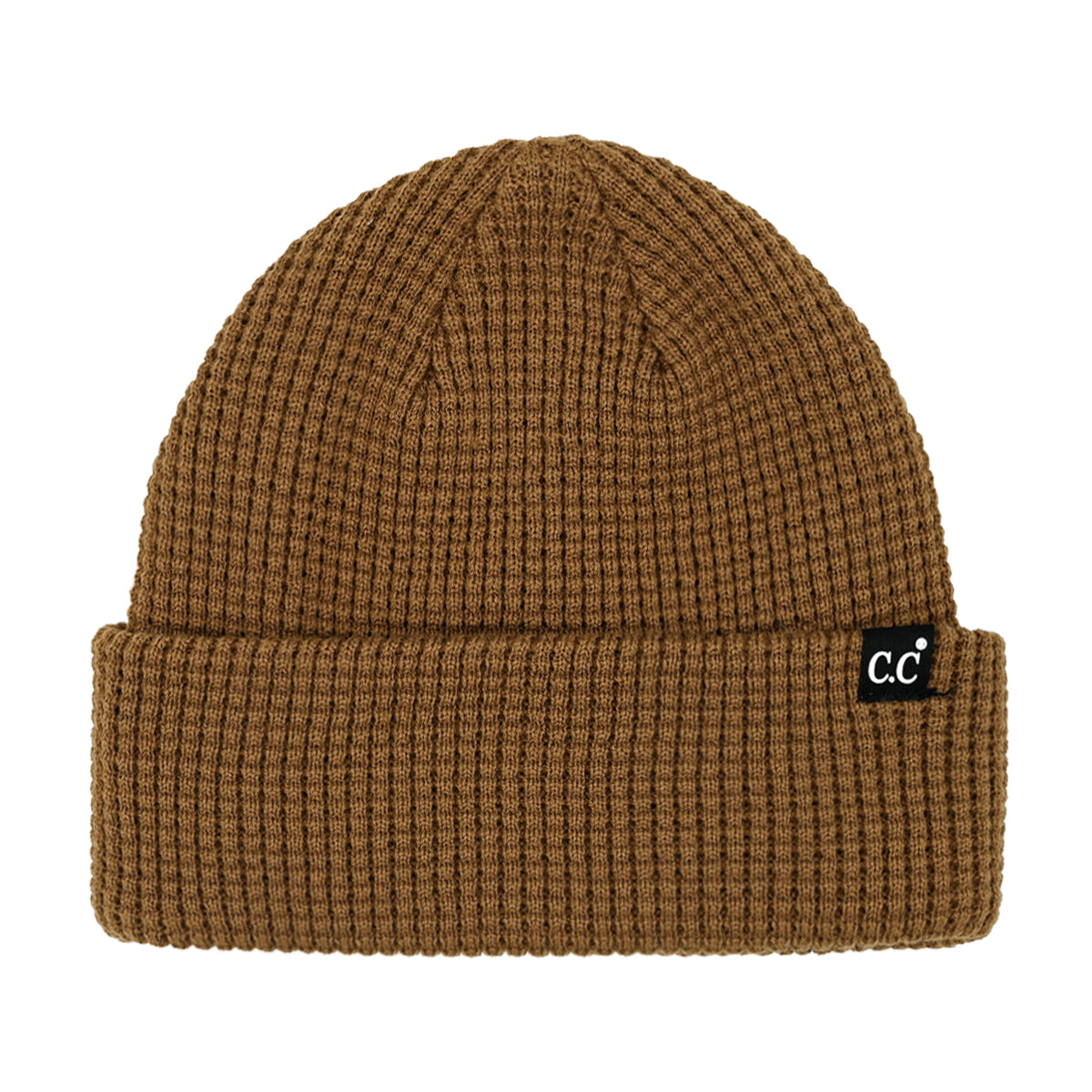 C.C Waffle Knit Slouchy Cuff Beanie