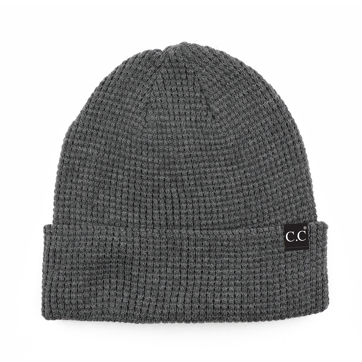 C.C Waffle Knit Slouchy Cuff Beanie